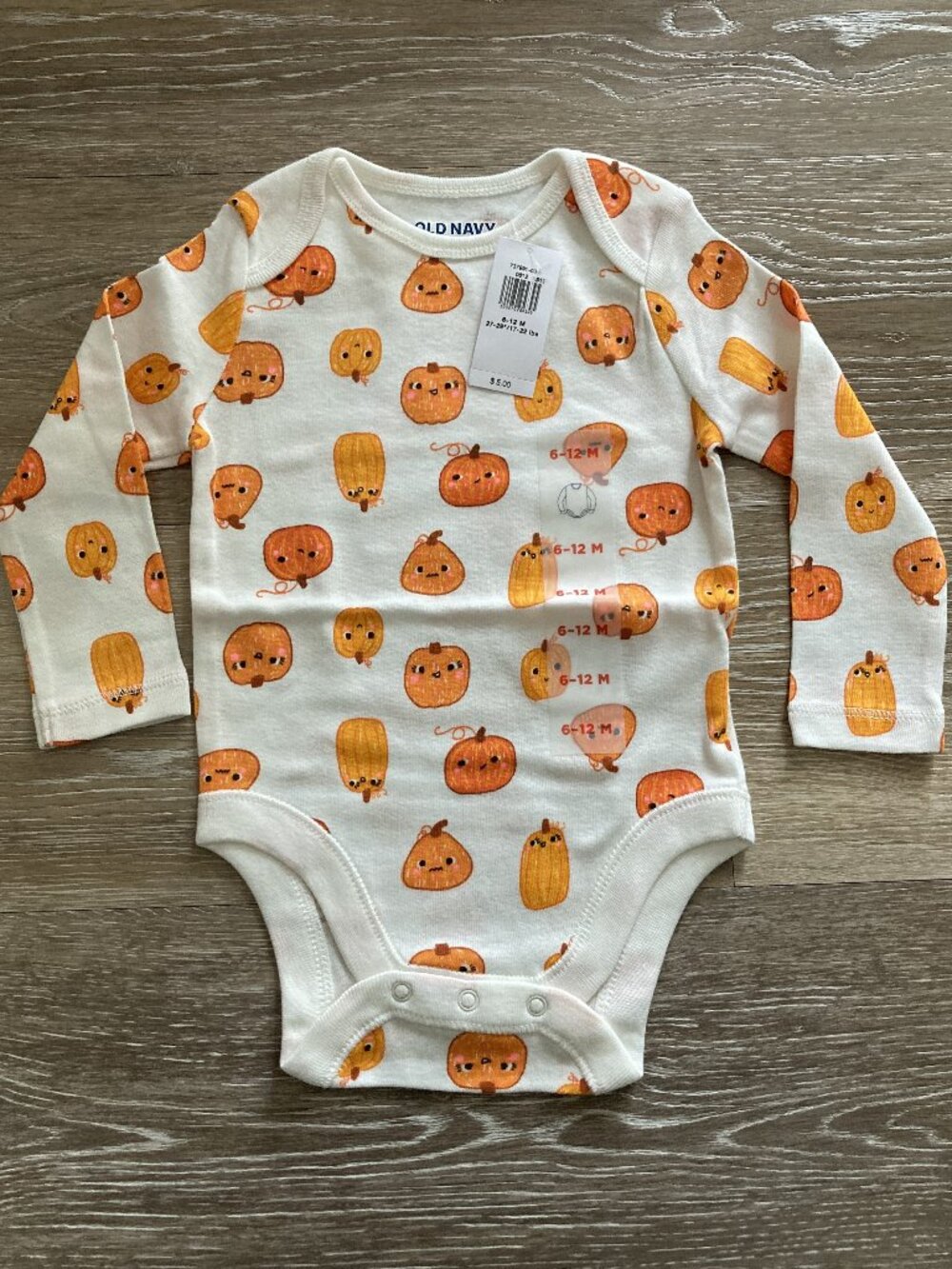 Old Navy Pumpkin Onesie Size 12mo
